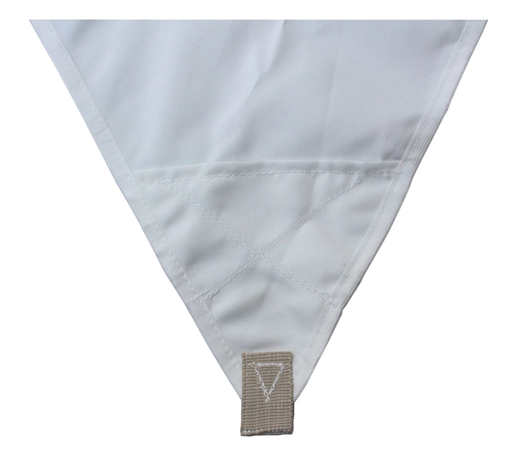Tenda Vela da Giardino Triangolare 400x400x400 cm in Poliestere 210 gr Bianco
