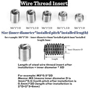 Set di connettori a spirale in acciaio inossidabile 100 pezzi - migliorata tenuta - resistenza all'usura - affidabilità - connettore a vite con inserto