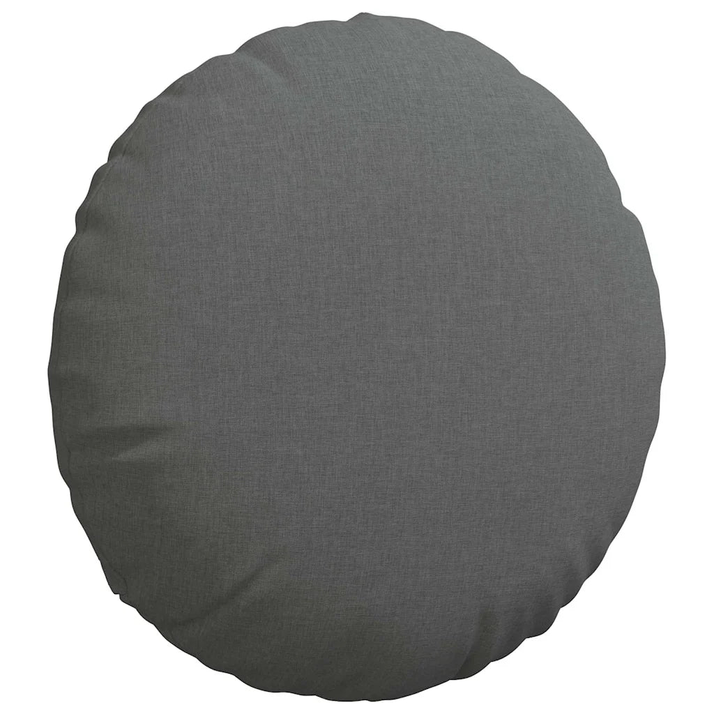 Cuscini per Seduta 2 pcs Grigio scuro Ø50 x 19 cm Tessuto