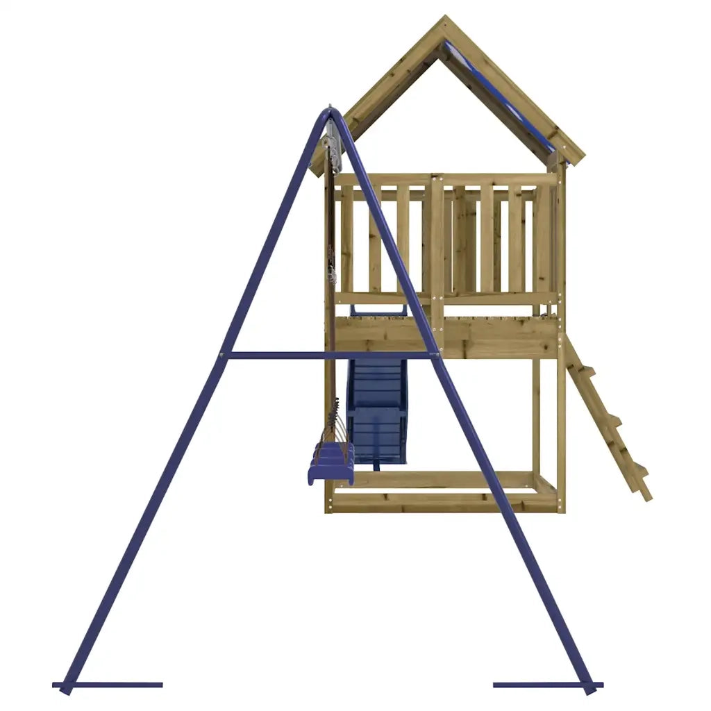 Set da Gioco da Esterno in Legno di Pino Impregnato