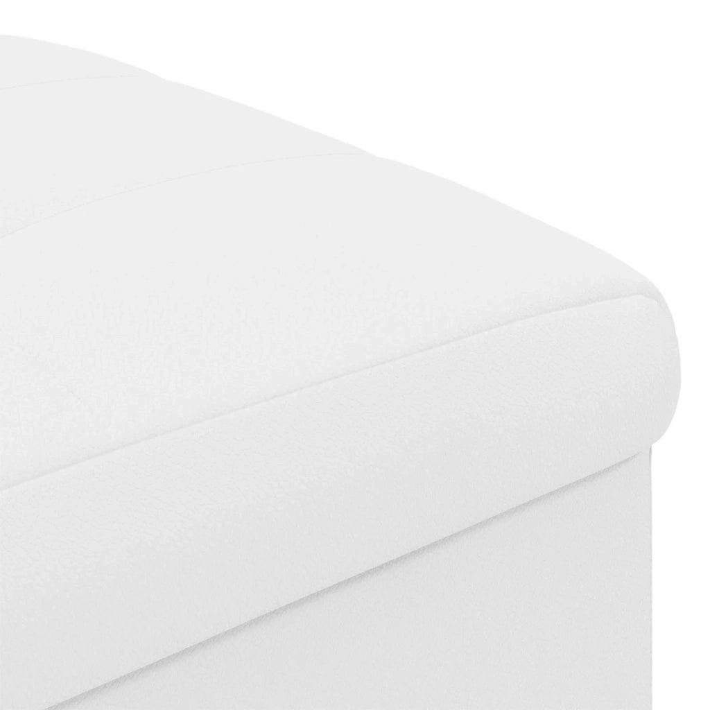 Pouf contenitore Bianco 40 x 40 x 45 cm Pelle sintetica 876817