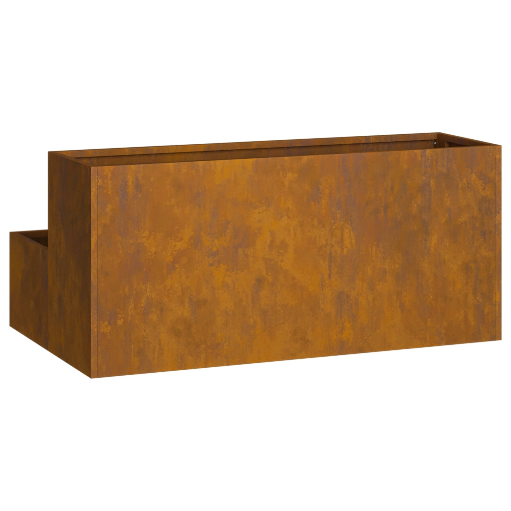 Fioriera da Giardino 2 Livelli 100x60x45 cm Acciaio Invecchiato