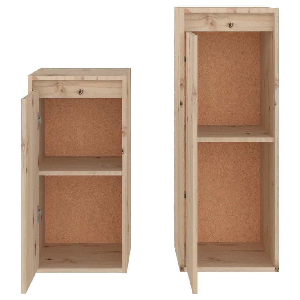 Mobili Porta TV 2 pz in Legno Massello di Pino 3100154