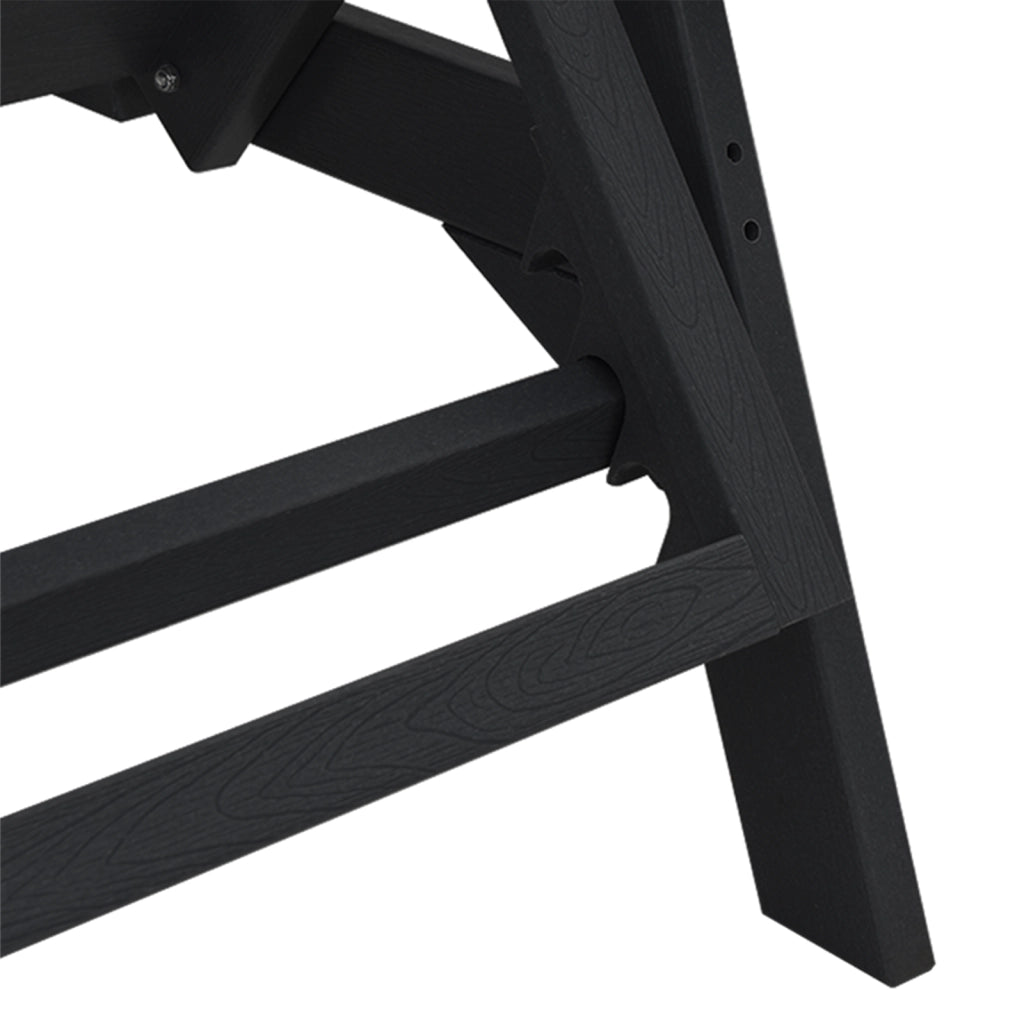 Set di Lounge da Giardino 3 Pezzi - Nero HDPE