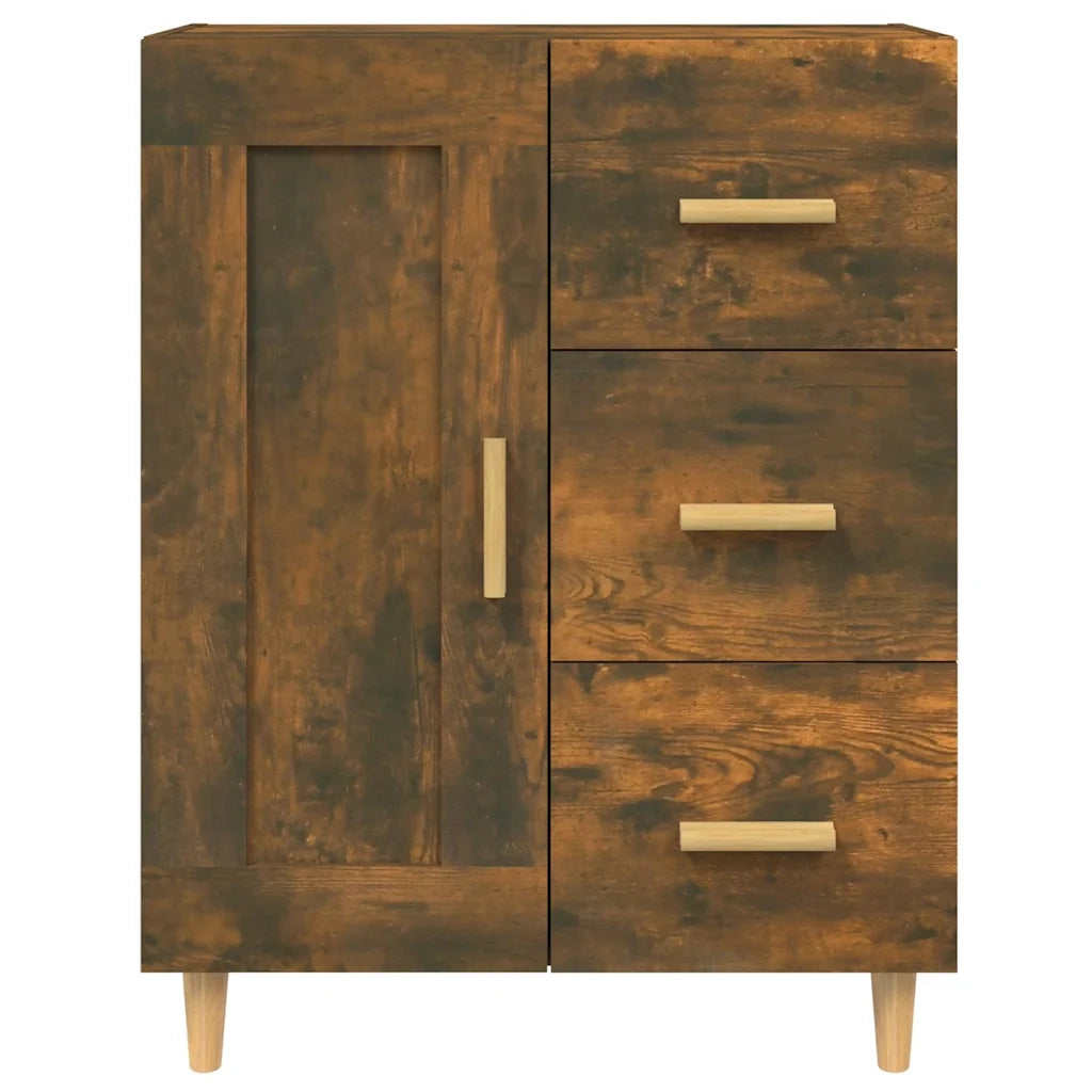Credenza Rovere Fumo 69,5x34x90 cm in Legno Multistrato 817369