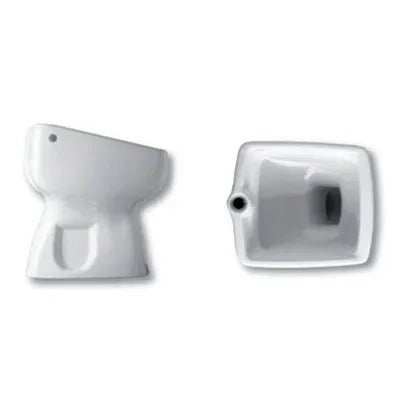 Vuotatoio in ceramica bianco lucido con griglia e scarico universale