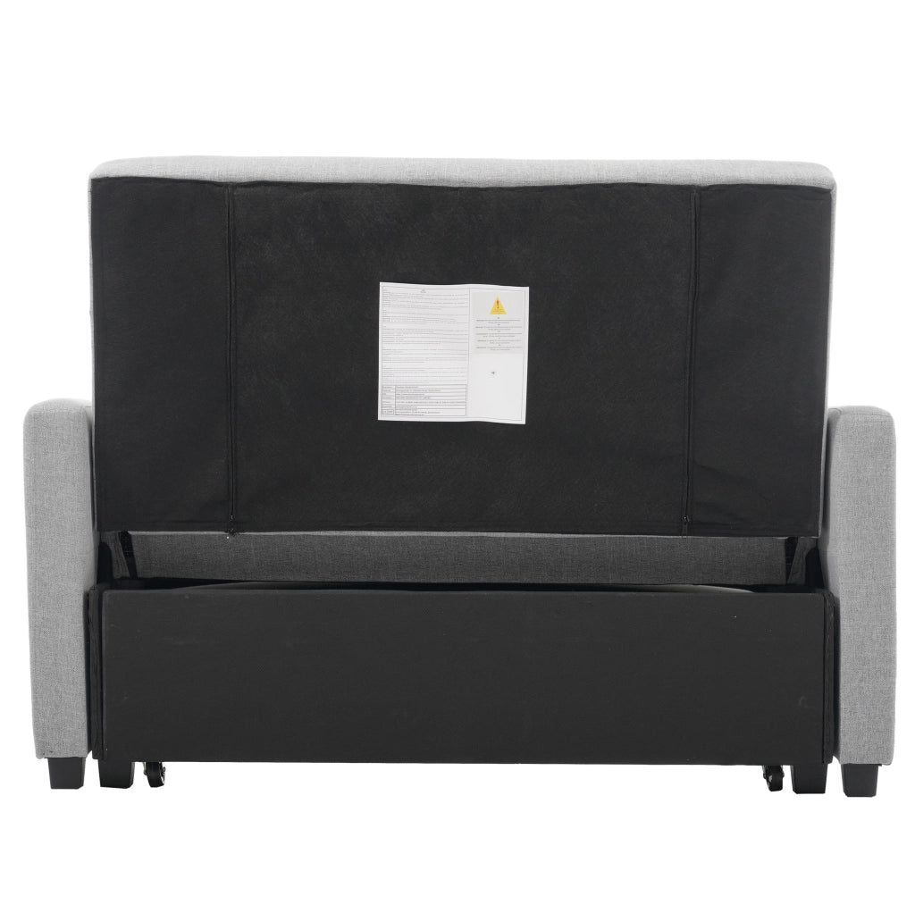 Divano letto pieghevole grigio antico 127x75x94 cm