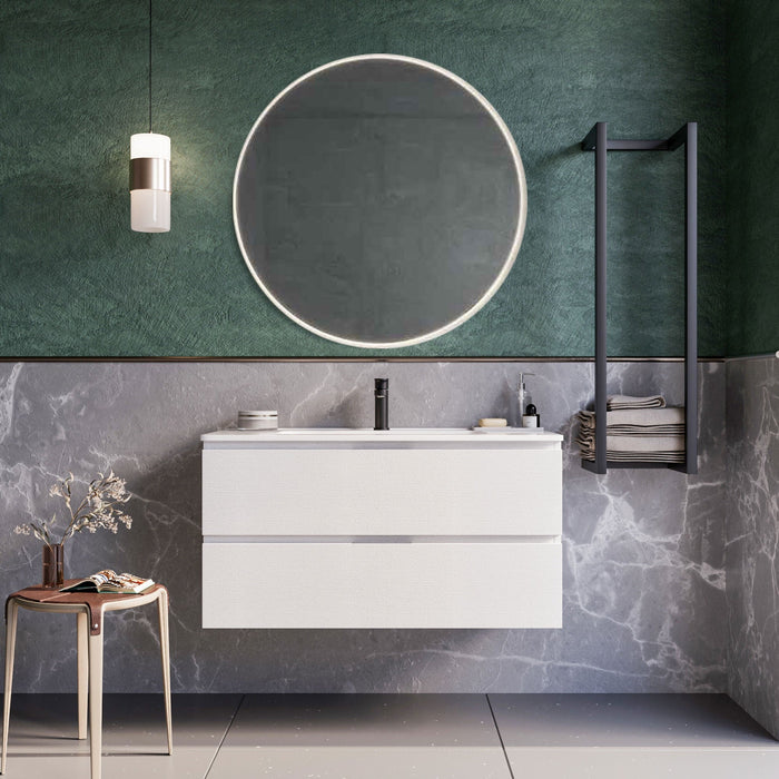 Mobile bagno sospeso 80 cm Bianco Seattle Senza Specchio Bonussi