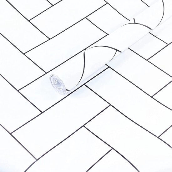 Tessuto Twill Geometrico di Sticking per Parete, Visiera, Cassetto e Lavello in PVC 45 cm x 300 cm