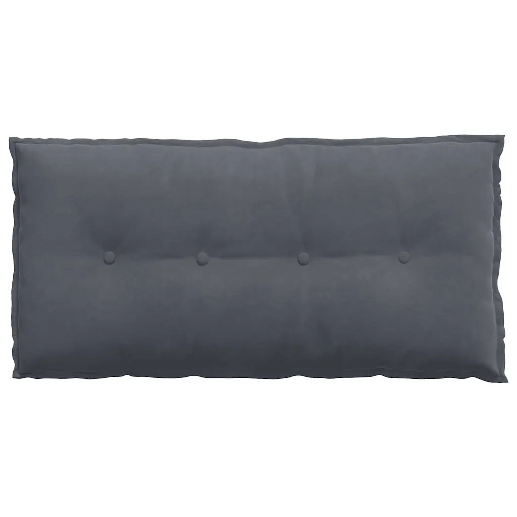 Cuscino per Schiena Grigio scuro 100 x 50 cm Tessuto in Cords 42014762