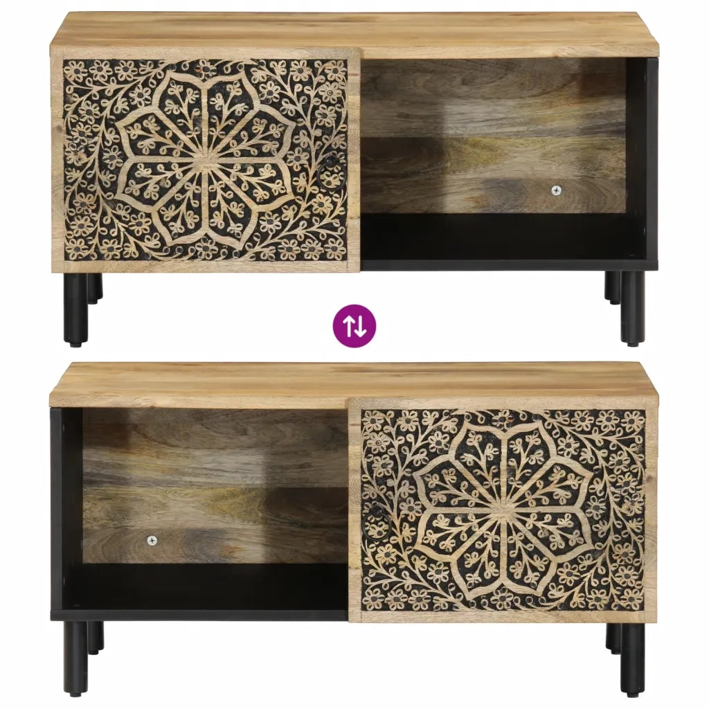 Tavolino da salotto | Tavolino da caff¨¨ | Tavolino da Soggiorno 80x50x40 cm Legno Massello di Mango