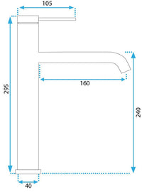 Rubinetto Da Lavabo Rea Clif Titanium High
