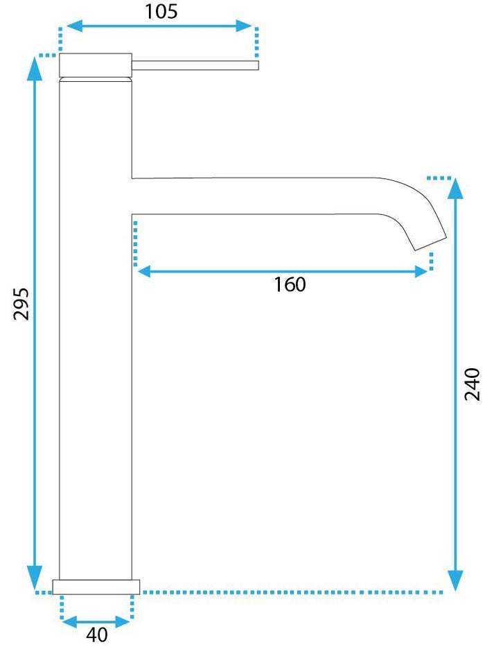 Rubinetto Da Lavabo Rea Clif Titanium High