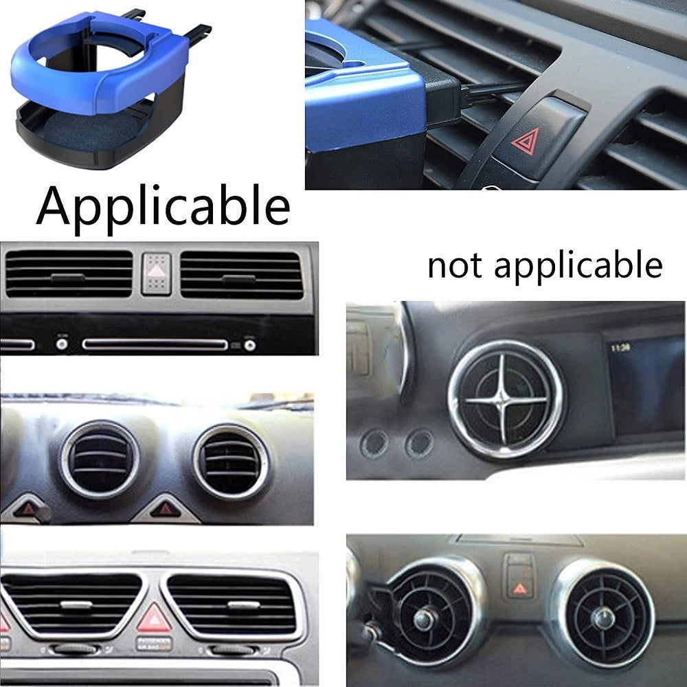 Trade Shop - Set 2 Pz Portabottiglie Universale Bevande Ganci Bocchette Aria Per Auto Camion -