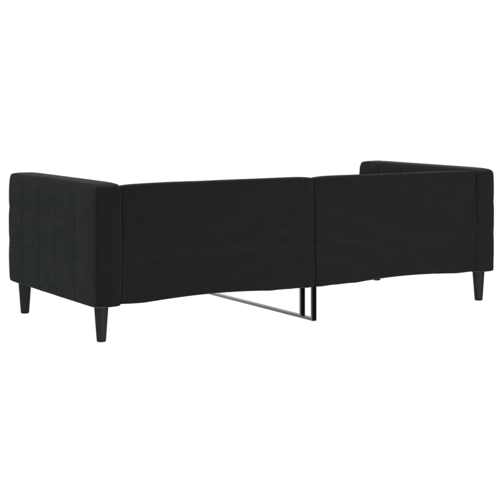 Letto da Giorno Nero 90x190 cm in Velluto