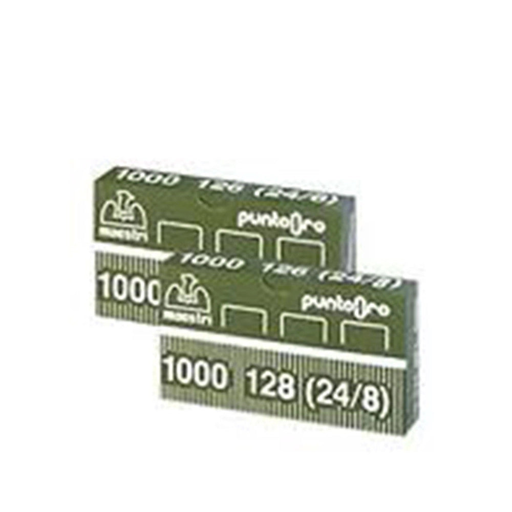 Trade Shop - Conf. 2000 Punti Per Graffatrice 128 24/8 Spillatrice Romeo Maestri Finitura Oro -