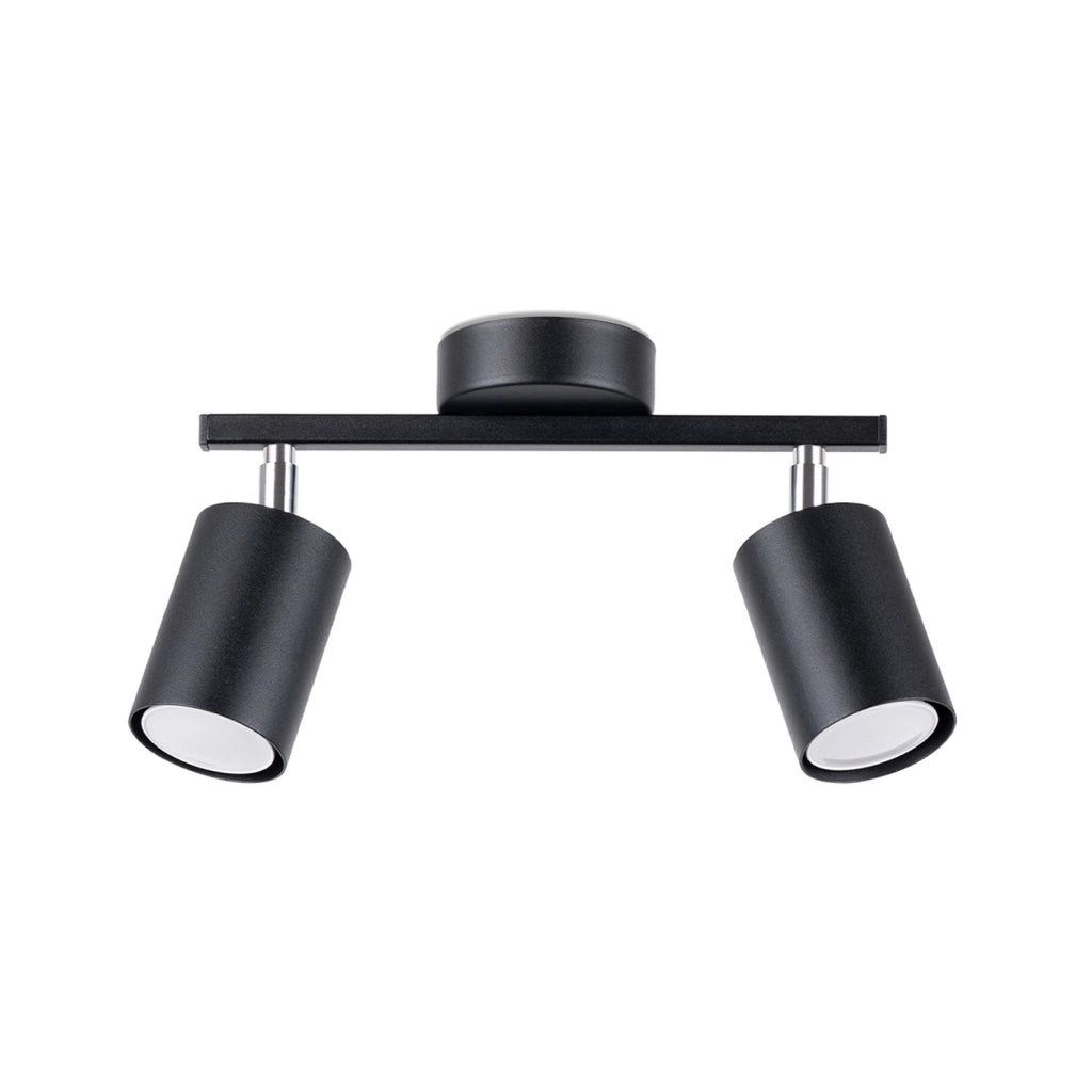 Faretto parete/soffitto Pure Lume Fjello 2xGU10 nero orientabile