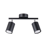 Faretto parete/soffitto Pure Lume Fjello 2xGU10 nero orientabile