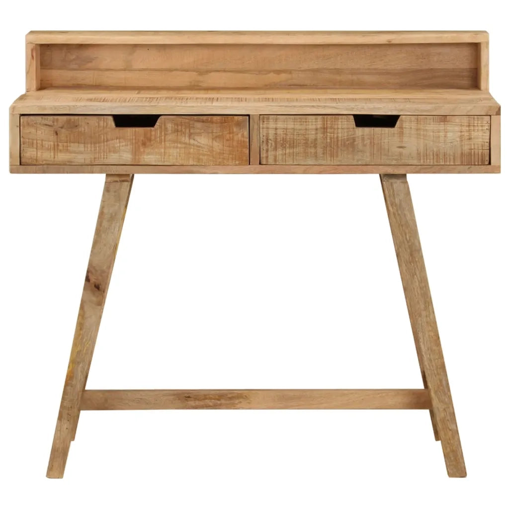 Scrivania 100x45x90 cm in Legno Massello di Mango Grezzo 328269