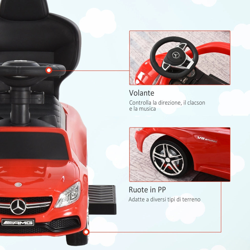 Auto Macchina Cavalcabile per Bambini con Licenza Mercedes AMG Rossa