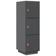 Credenza | Madia | Buffet da pranzo | Armadio da pranzo Grigia 34x40x108,5 cm in Legno Massello di Pino