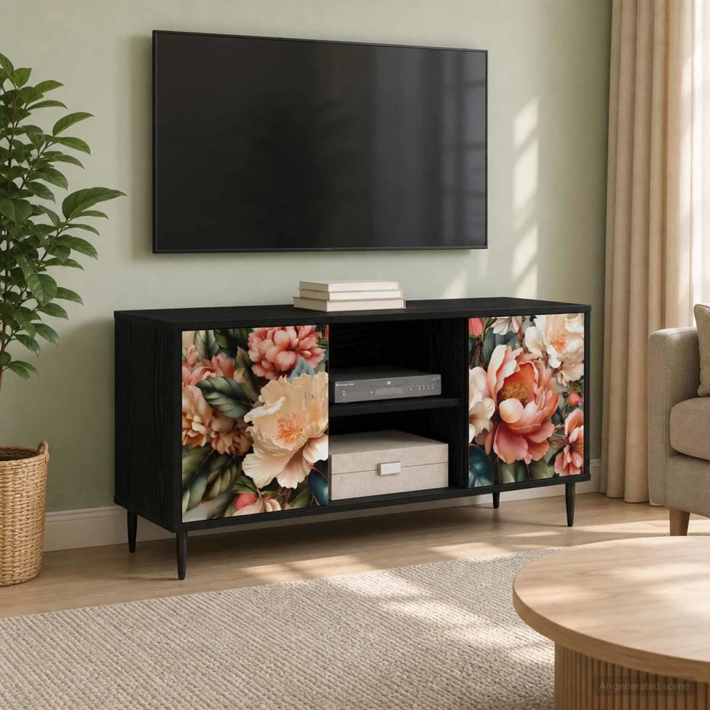 Mobile TV BORNE 102 x 33 x 51 cm Rovere Nero 8007056