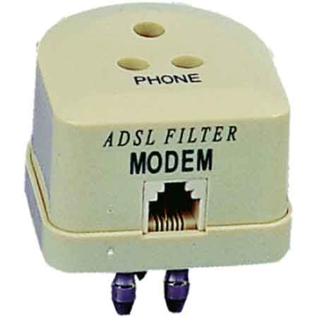 SPINA/PRESA TELEFONICA TRIPOLARE CON FILTRO ADSL