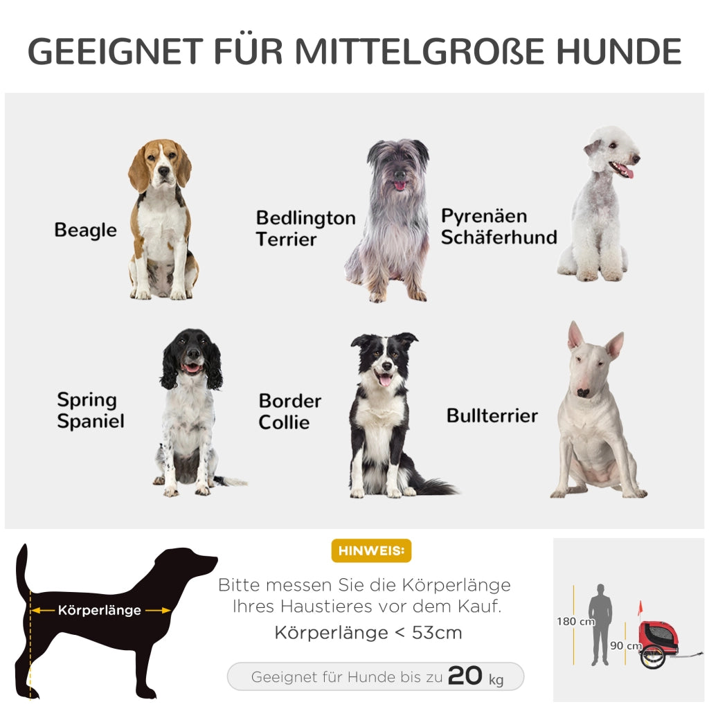 Trasportino Bici per Cane con Attacco Universale ¨C Zephmum ¨C Acciaio Rosso e Nero