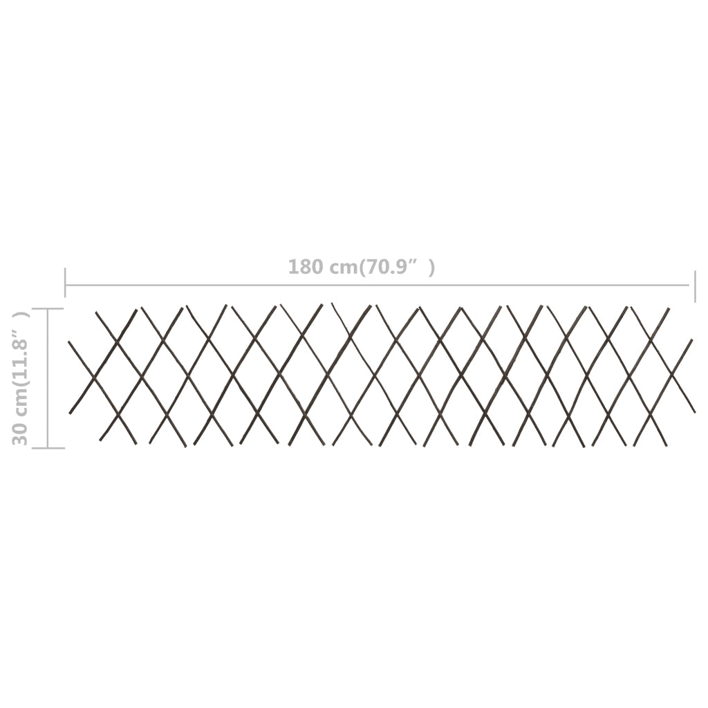 Recinzione a Traliccio in Salice 5 pz 180x30 cm cod mxl 19840