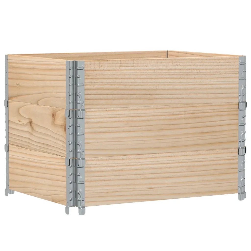 vidaXL Paretali per Pallet 3 pz 80x60 cm in Legno Massello di Pino