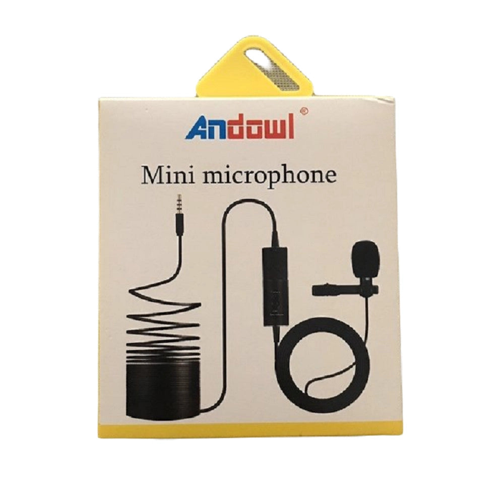 Trade Shop - Mini Microfono Lavalier Omnidirezionale 360° Per Smartphone Fotocamera Q-955s -