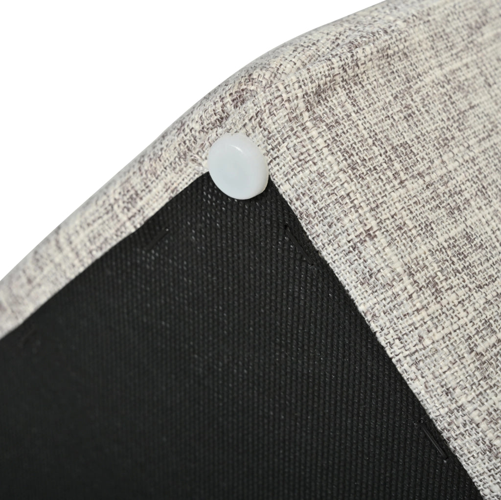 Tavolino da salotto ovale con contenitore; set con pouf in tessuto; 120 x 60 x 51;5 cm; noce