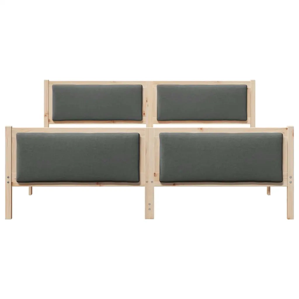 Struttura del letto Grigio scuro 200 x 200 cm Tessuto 3394244