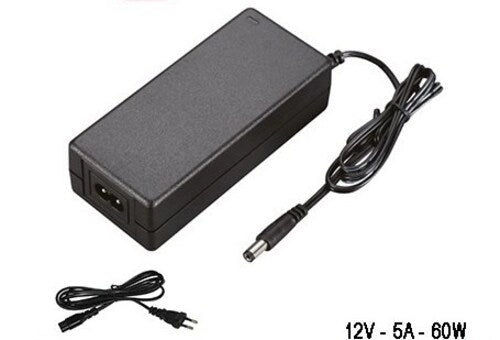 Alimentatore Switching tensione costante 12Vdc 5A (60W) - cavo 1 Metro