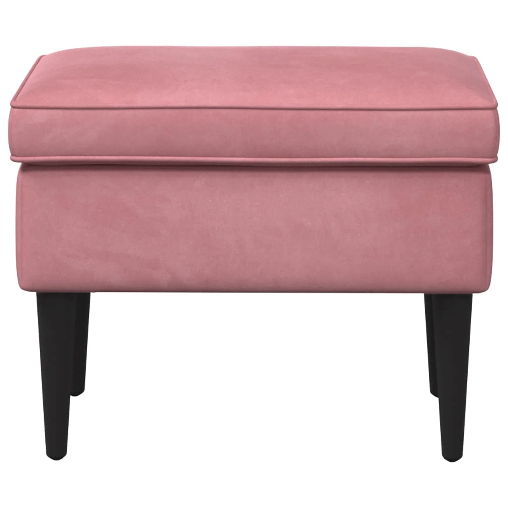 Poggiapiedi Rosa 55 x 35 x 41 cm Velluto 42029990