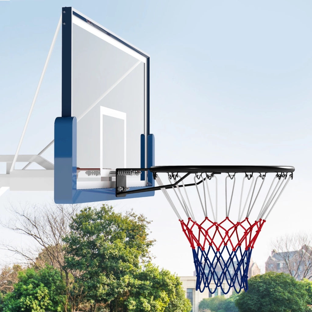 Cerchio da basket montaggio a parete sostituzione obiettivo con doppie molle-Cerchio universale per canestri Nero