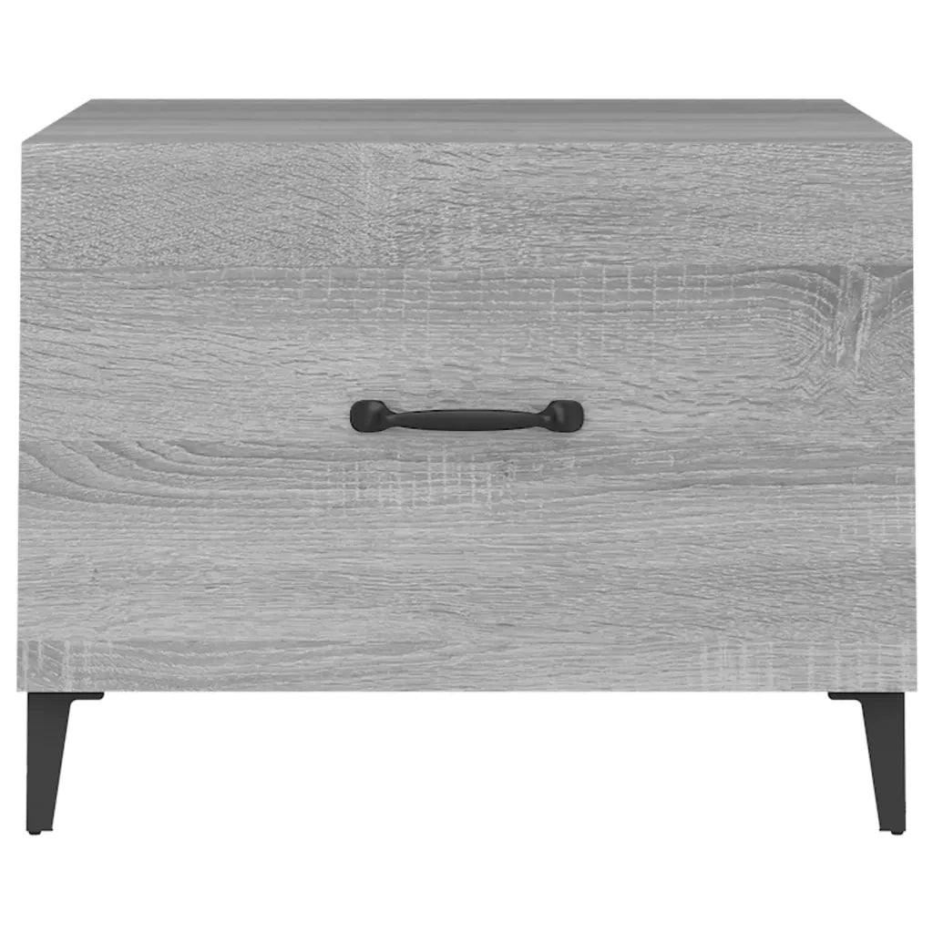 Tavolino da salotto | Tavolino da caff¨¨ | Tavolino da Soggiorno Gambe in Metallo Grigio Sonoma 50x50x40 cm