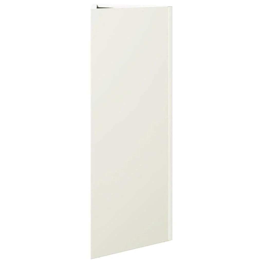 Fioriera rialzata triangolare per piante fiori e patio/giardino 30 x 26 x 75 cm acciaio bianco 02_0038803