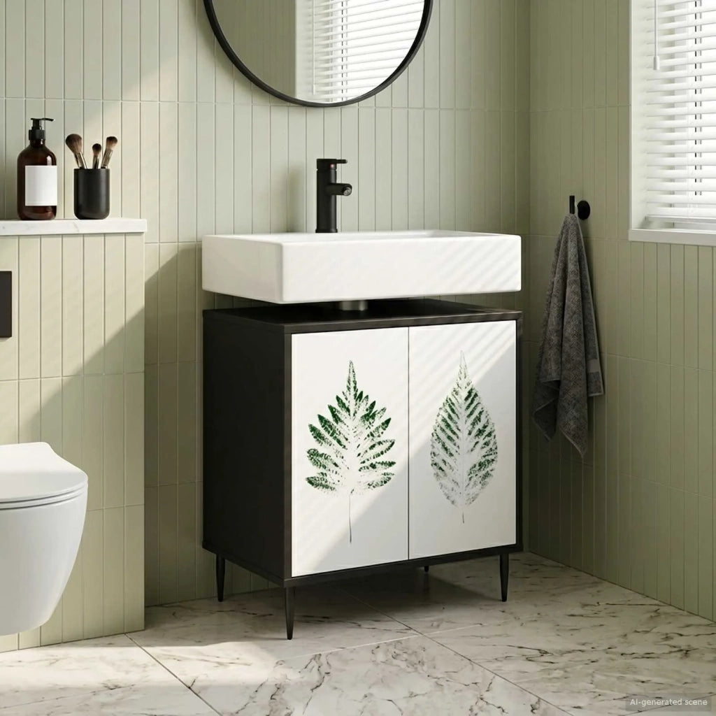 Mobile da Bagno HANAU Rovere Nero 60 x 40 x 61 cm 8007425