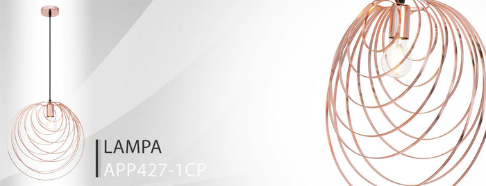 Lampada Da Soffito Geometrico Rose Gold APP427-1CP
