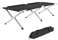 Lettino da campeggio pieghevole XL 190cm + fodera nera 2008036