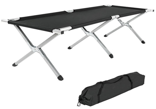 Lettino da campeggio pieghevole XL 190cm + fodera nera 2008036