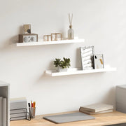 Mensole da Parete 2 pz Bianco Lucido 60x9x3 cm cod mxl 33676