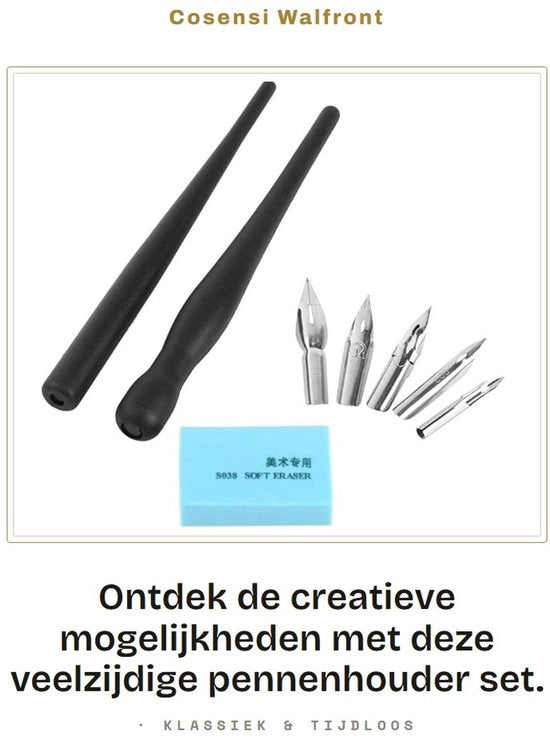 Pennarelli Olistico con 2 Pennarelli - 5 Punti - Materiale Resistente in Plastica - Strumento per Scrivere - Strumento Creativo per Disegno - Gomma di Rubbersoft - Penna per Disegno