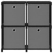 Mobile con 12 Scatole a Cubo Nero 69x30x72,5 cm in Tessuto CFW1551627