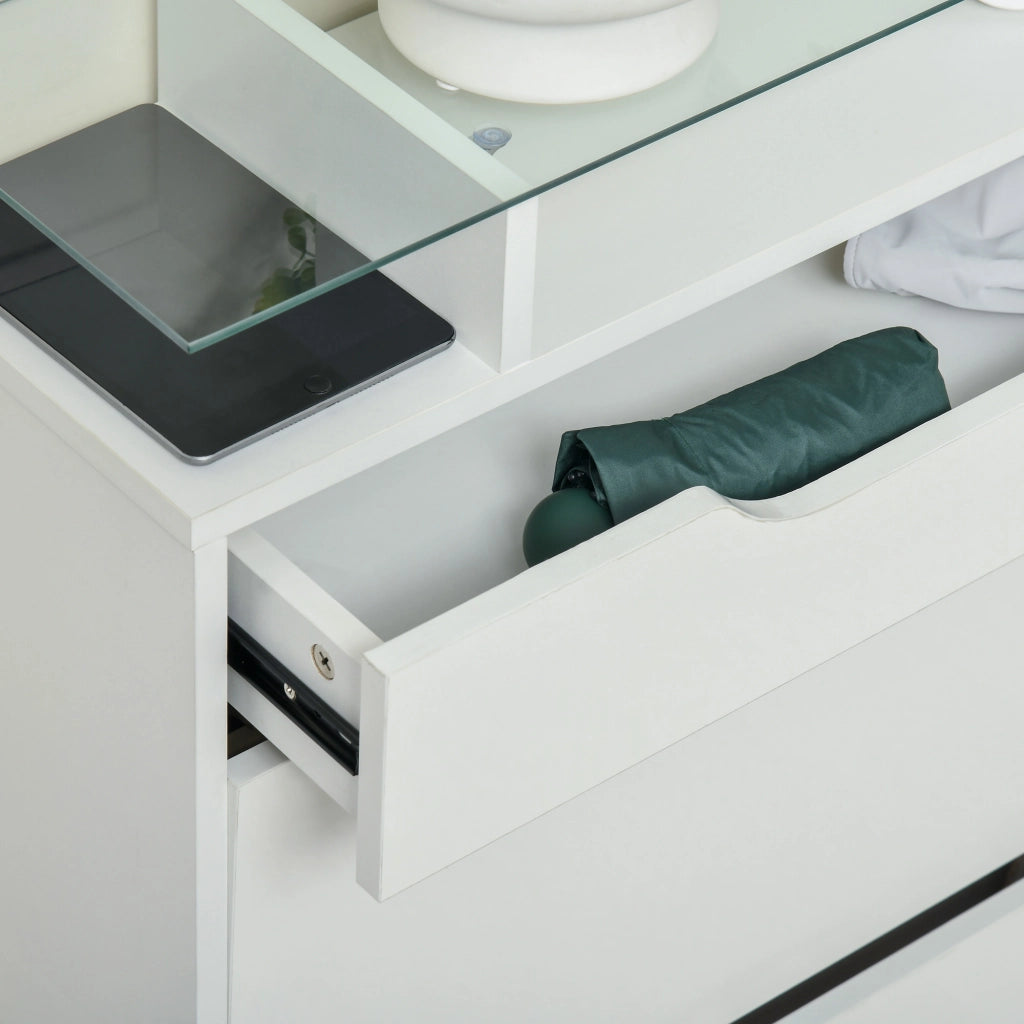 Scarpiera Stretto 2 Ante con Cassetto e Ripiano ¨C zephmum ¨C 89x23x96 Bianco