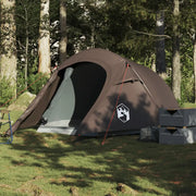 Tenda da Campeggio a Tunnel per 3 Persone Marrone Impermeabile 4009628