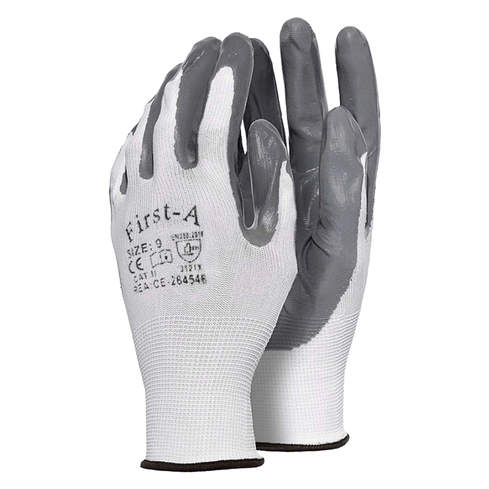 GUANTI IN POLIESTERE/NITRILE Tg. 7 (S)- 12 coppia  - Senza Marca