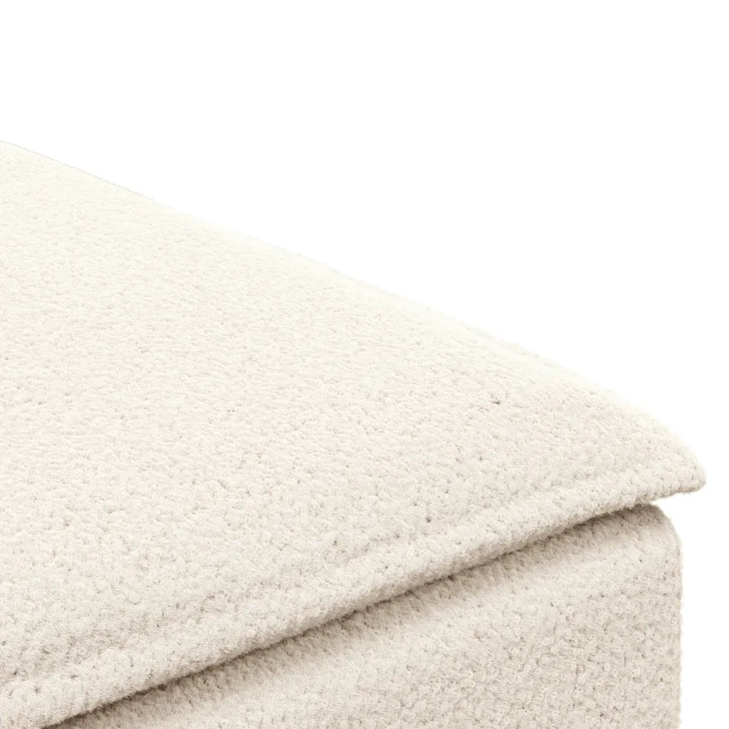 Modulo Poggiapiedi Divano Modulare Crema 100x100x48 cm 4104505