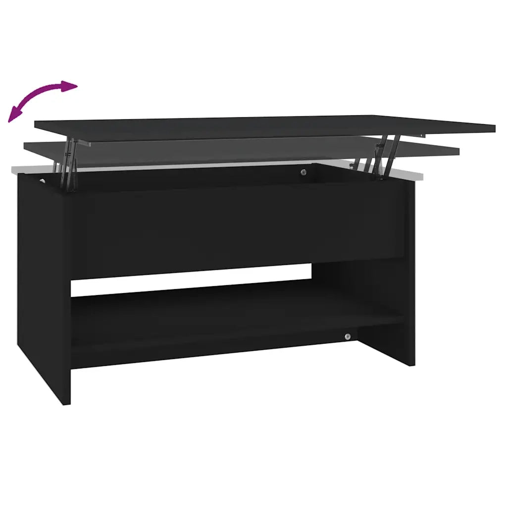 Tavolino da Salotto-Tavolino da soggiorno Nero 80x50x40 cm in Legno Multistrato 240116